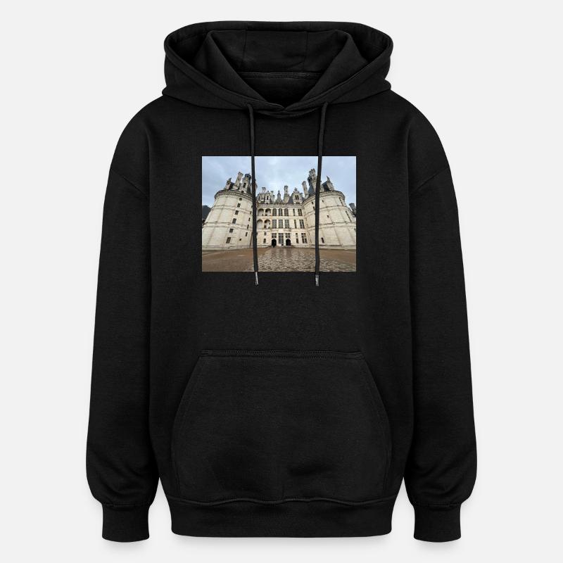 Chateau de Chambord - Sweat à capuche oversize unisexe - noir