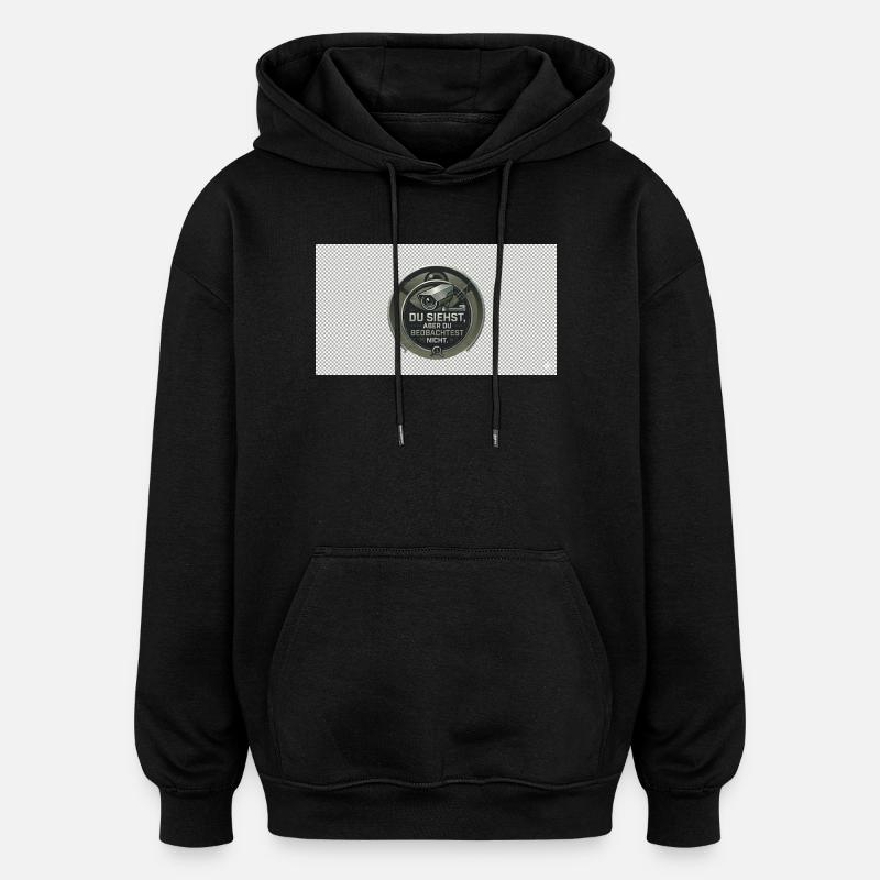 DU SIEHST - Oversized Unisex Hoodie - Schwarz