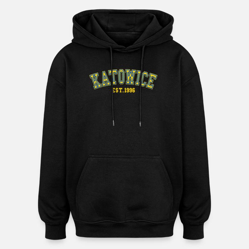Katowice Est. 1996 - Oversized Unisex Hoodie - black
