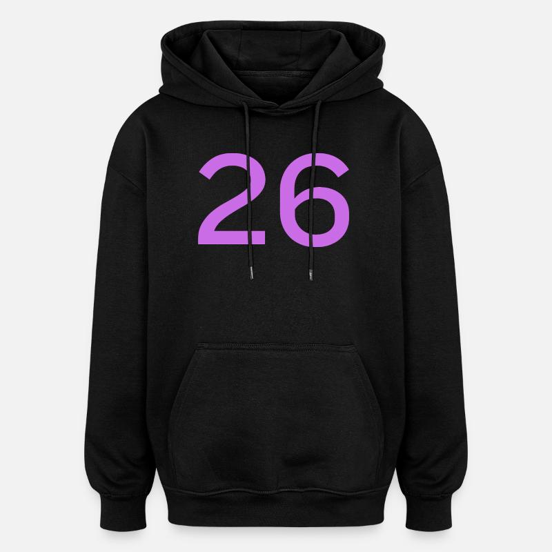 26 - Oversized Unisex Hoodie - black