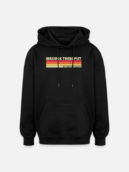 Retro Massage Therapist Limited Edition - Oversized Unisex Hoodie - black