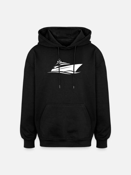 Yacht - Oversized Unisex Hoodie - Schwarz