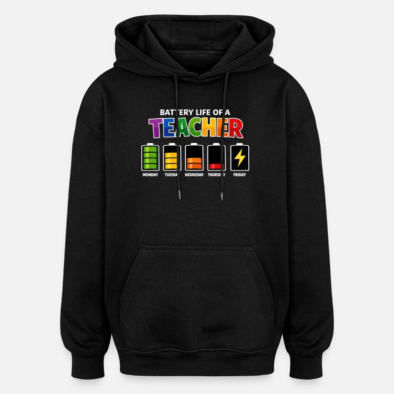 Autonomie d’un enseignant - Sweat à capuche oversize unisexe - noir