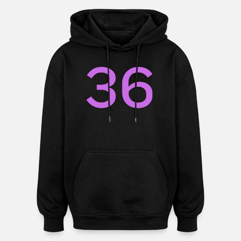 36 - Sweat à capuche oversize unisexe - noir