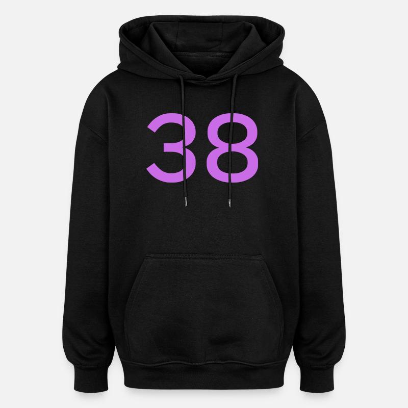 38 - Oversized Unisex Hoodie - black