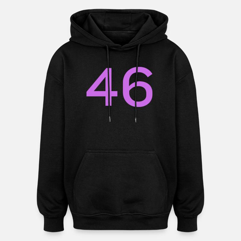46 - Oversized Unisex Hoodie - black