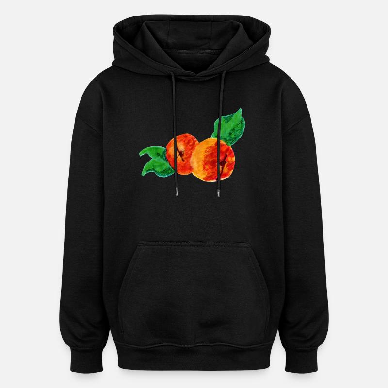 Style abricot - Sweat à capuche oversize unisexe - noir