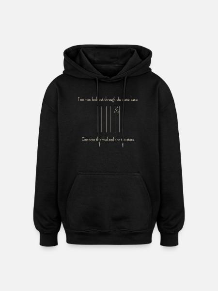 Der Klassiker für Perspektivenwechsel - Oversized Unisex Hoodie - Schwarz