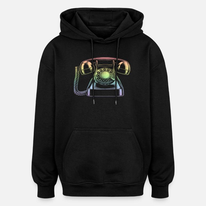 telephone - Oversized Unisex Hoodie - black