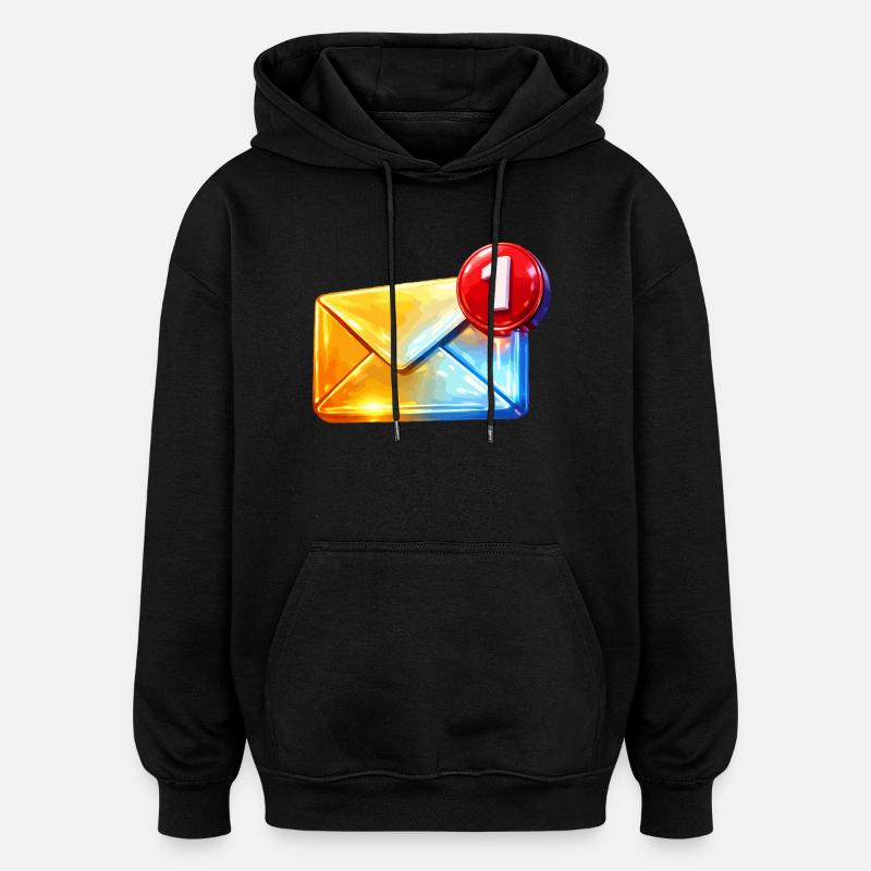First Badge Email - Oversized Unisex Hoodie - black