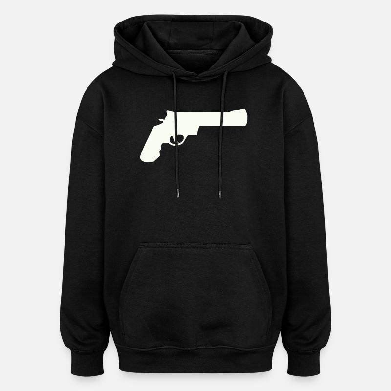 Fusil - Sweat à capuche oversize unisexe - noir