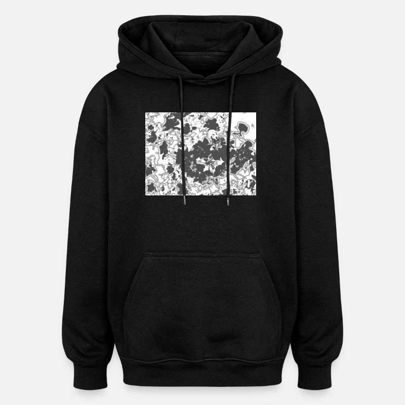 Motif de silhouette Black Blatten - Sweat à capuche oversize unisexe - noir