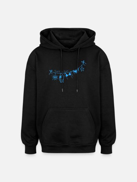 Surf & Sun - Oversized Unisex Hoodie - black