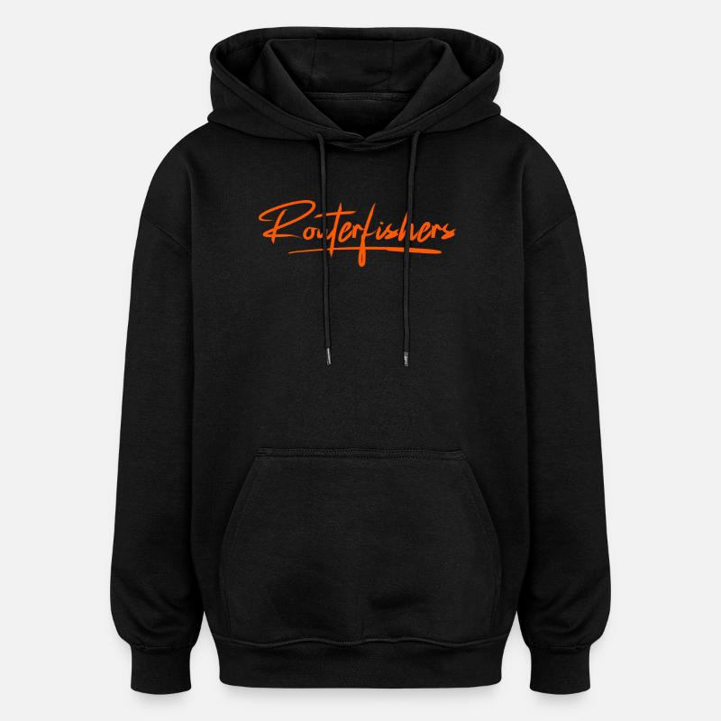 Routerfishers Classic 2 - Sweat à capuche oversize unisexe - noir