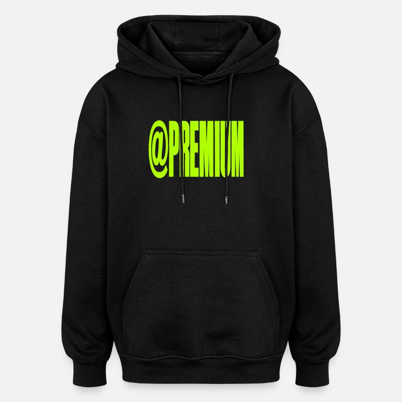 Premium @Symbool Neon Bold - Sweat à capuche oversize unisexe - noir