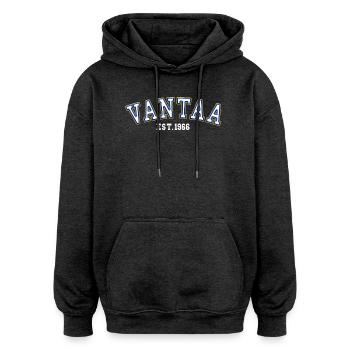 Vantaa gegründet 1966 - Oversized Unisex Hoodie - Anthrazit - Vorne - Noah (186cm)