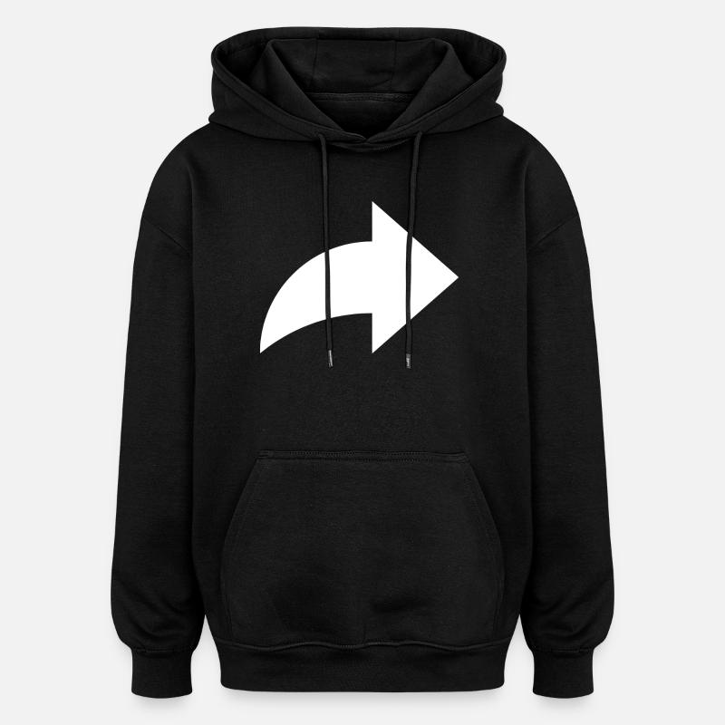 Pfeil, share - Oversized Unisex Hoodie - Schwarz