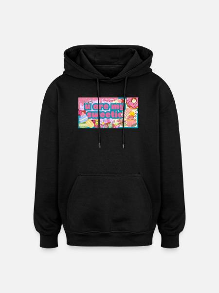 Tu es mon chéri - Sweat à capuche oversize unisexe - noir