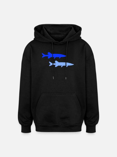 hecht_fisch_2- - Oversized Unisex Hoodie - black