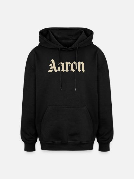 Nom d’Aaron - Sweat à capuche oversize unisexe - noir