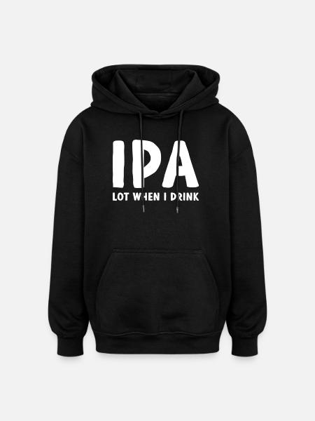 Ipa - Oversized Unisex Hoodie - black