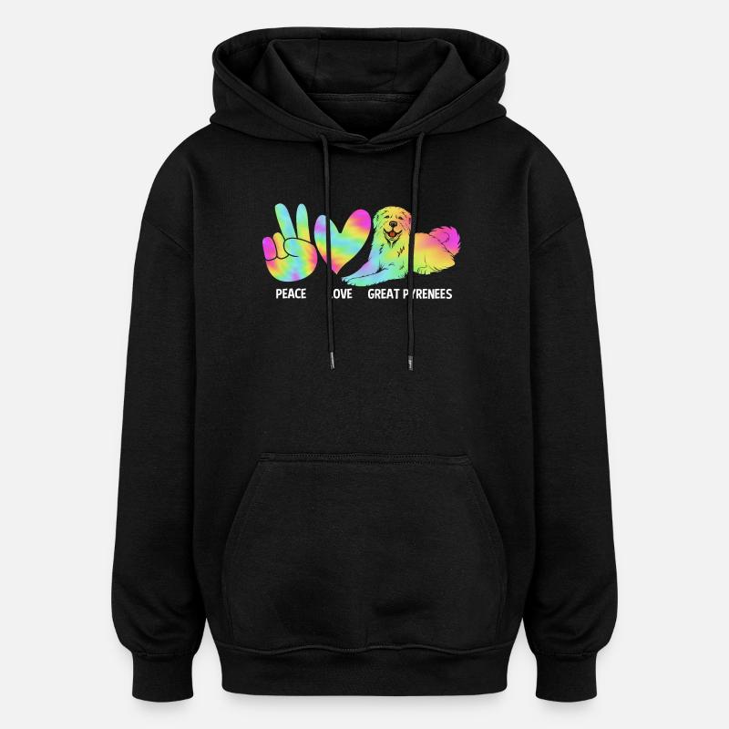 Pyrenean Dog - Oversized Unisex Hoodie - black
