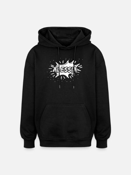 Geschenk Alessia - Oversized Unisex Hoodie - Schwarz