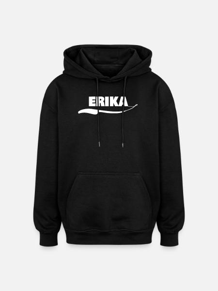 Erika - Oversized Unisex Hoodie - Schwarz