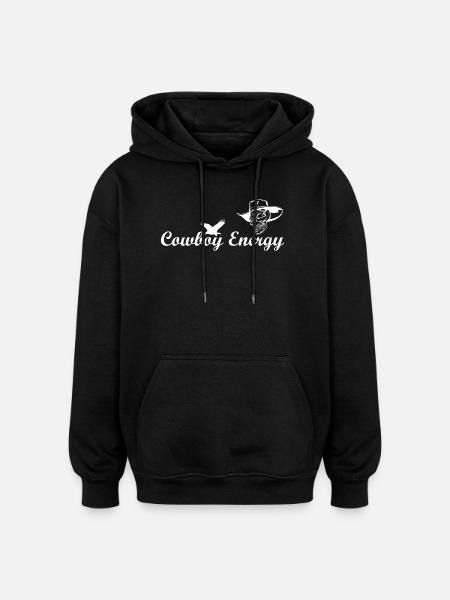 Cowboy_Energy_Design - Oversized Unisex Hoodie - black