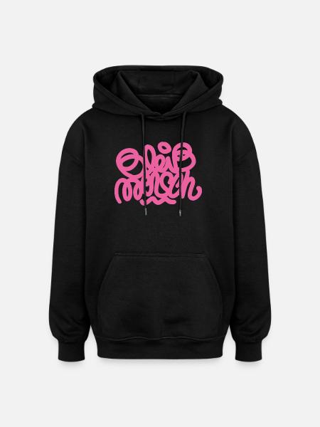 Bleib_Mensch - Sweat à capuche oversize unisexe - noir
