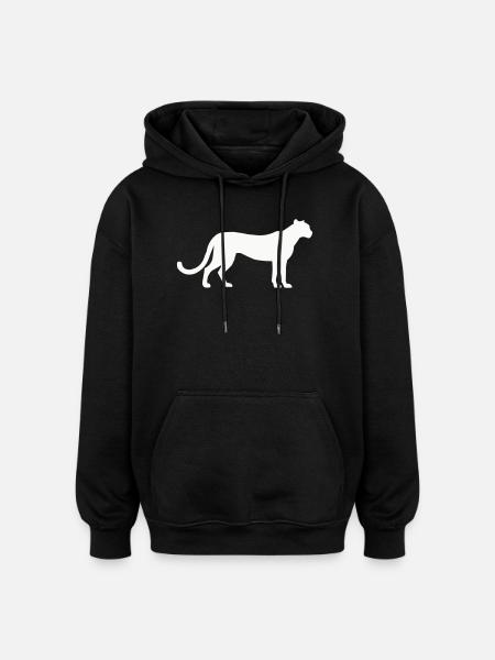 gepard_silhouette_1 - Oversized Unisex Hoodie - Schwarz