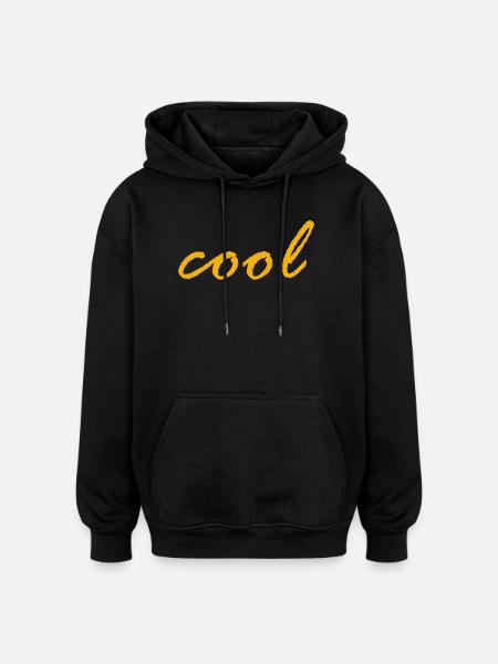Refroidir - Sweat à capuche oversize unisexe - noir