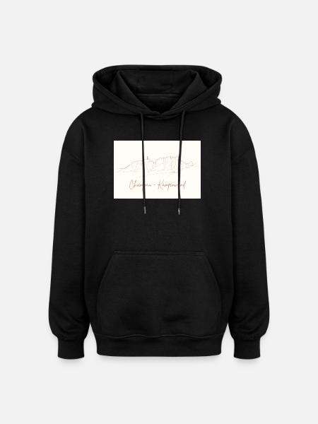 Kampenwand - Oversized Unisex Hoodie - Schwarz