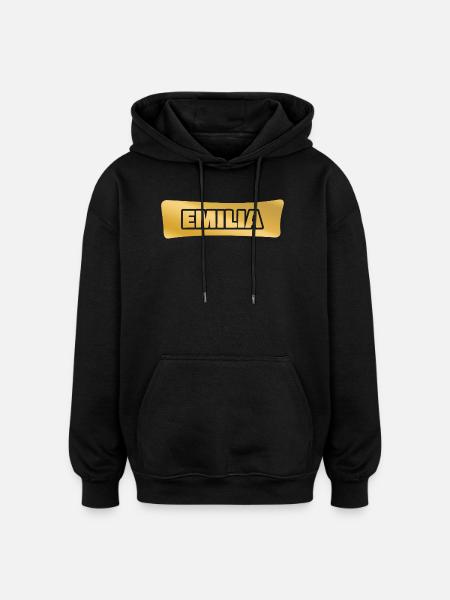 Emilia as gold - Oversized Unisex Hoodie - black