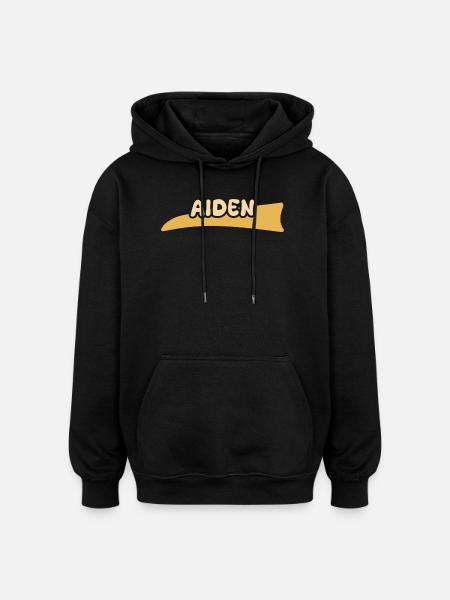 Aiden als Lable - Oversized Unisex Hoodie - Schwarz