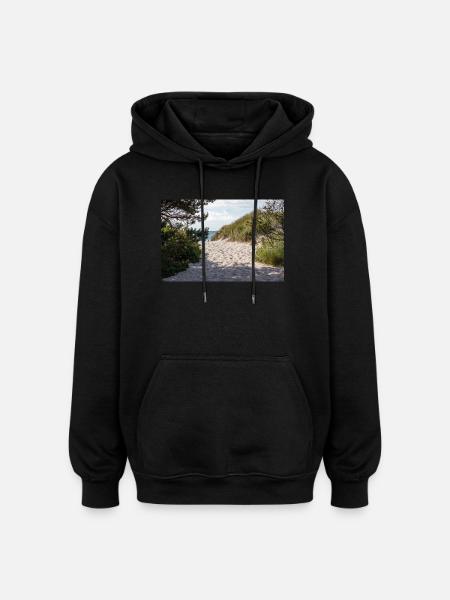 Weststrand Darß: Beach Entrance - Oversized Unisex Hoodie - black