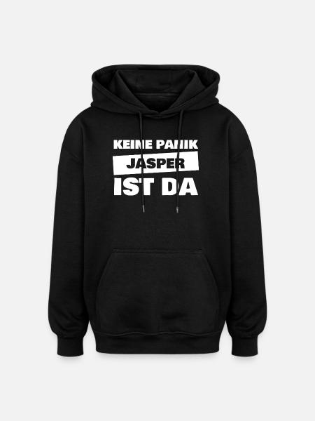 Jasper als Name - Oversized Unisex Hoodie - Schwarz