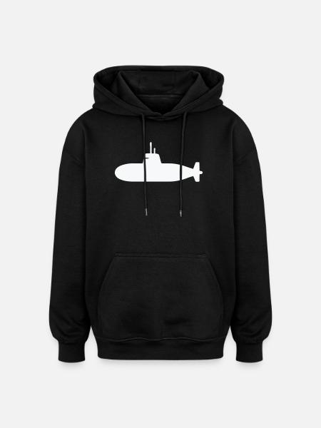 UBoot-Silhouette - Oversized Unisex Hoodie - Schwarz