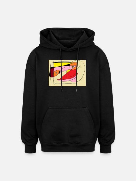 ibu - Oversized Unisex Hoodie - black