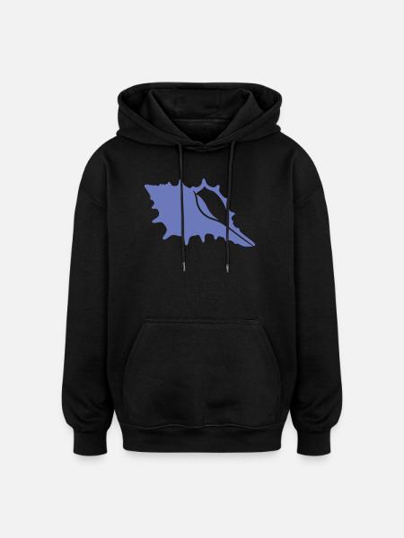 Shell Silhouette Pattern - Oversized Unisex Hoodie - black