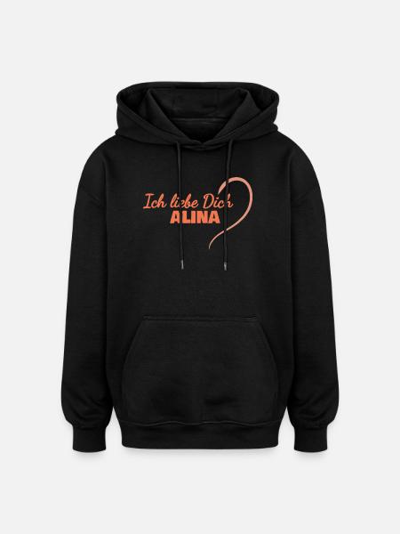 Alina - Oversized Unisex Hoodie - Schwarz