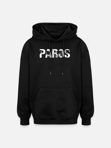 Paros Palm Island Greece - Oversized Unisex Hoodie - black