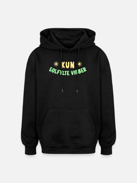 Que des ondes positives - Sweat à capuche oversize unisexe - noir
