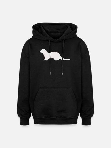 otter_tier_1 - Sweat à capuche oversize unisexe - noir