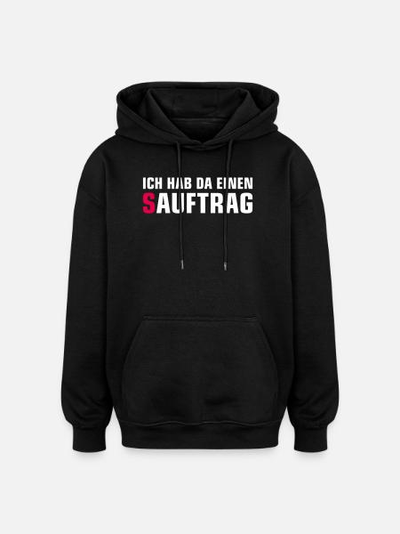 Single Status Minimalist T-Shirt - Oversized Unisex Hoodie - Schwarz