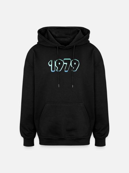 1979 - Oversized Unisex Hoodie - Schwarz