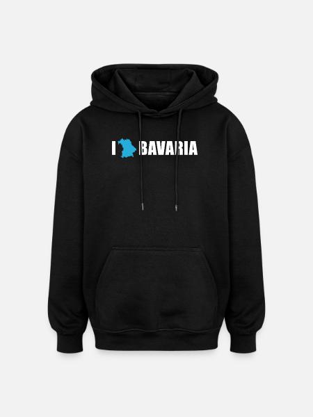 I love Bavaria Bayern - Oversized Unisex Hoodie - black