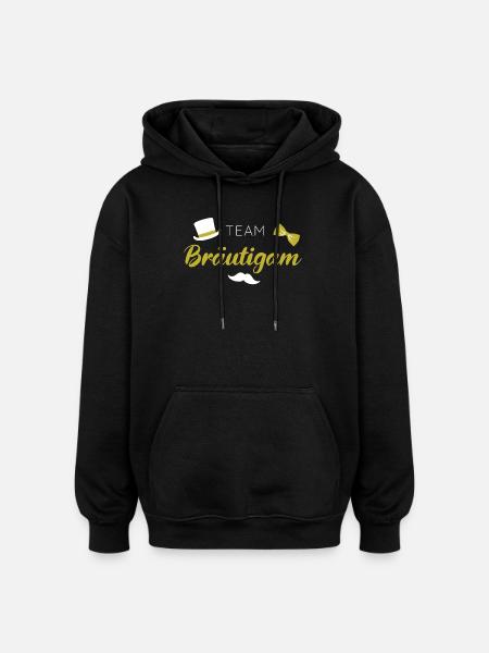 Team Bräutigam - Oversized Unisex Hoodie - Schwarz