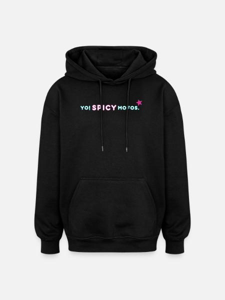 Yo! Spicy. | Retro Y2K Style - Oversized Unisex Hoodie - black