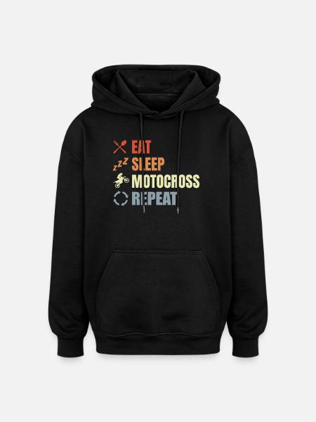 Motocross Routine - Oversized Unisex Hoodie - black